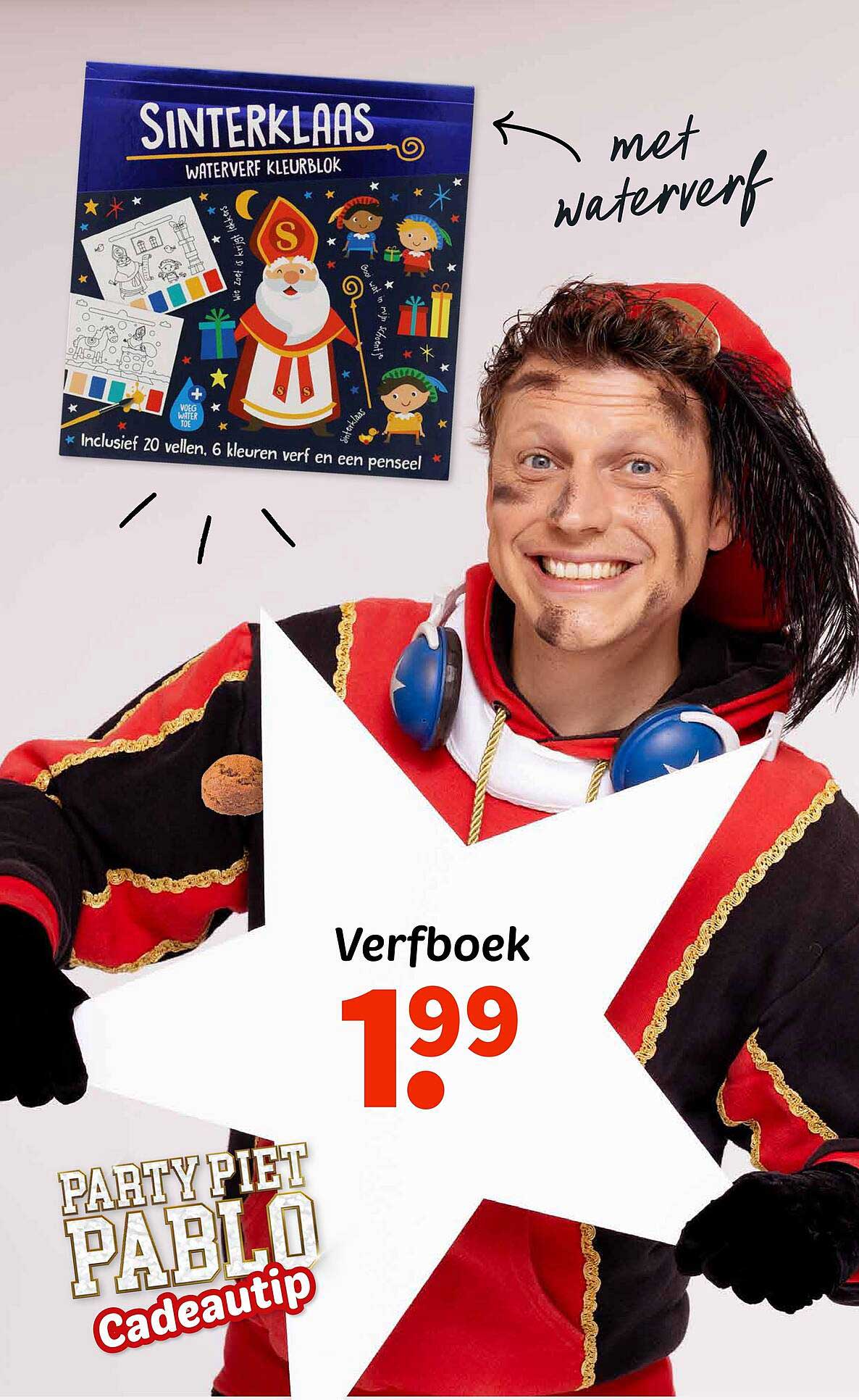 Sinterklaas Waterverf Kleurblok