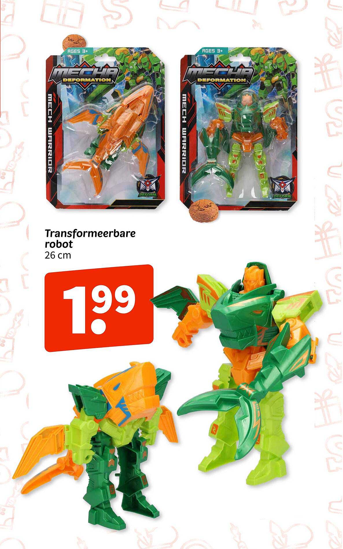 Transformeerbare robot 26 cm