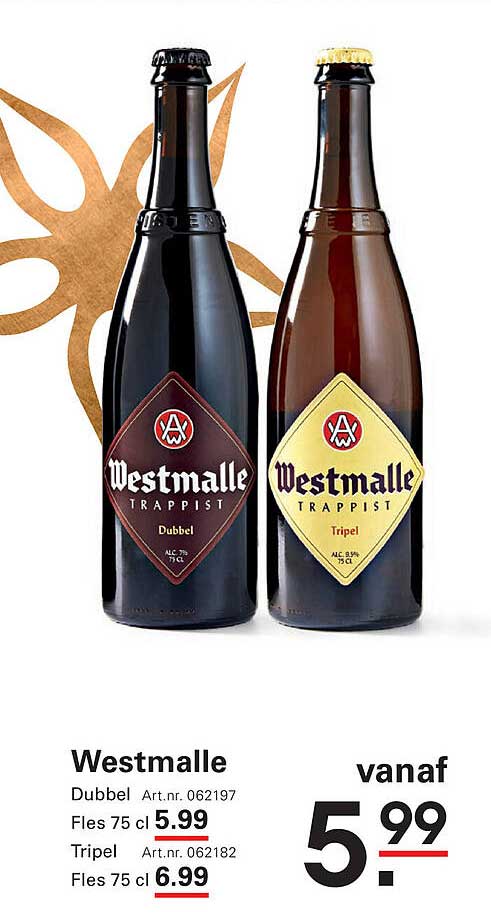Westmalle Dubbel en Tripel