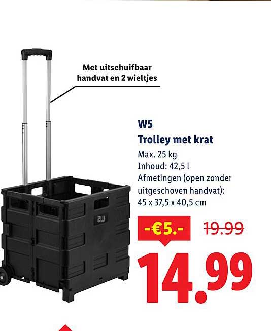 W5 Trolley met krat