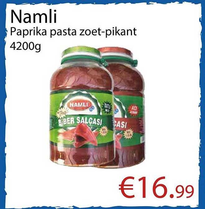 Namli Paprika pasta zoet-pikant