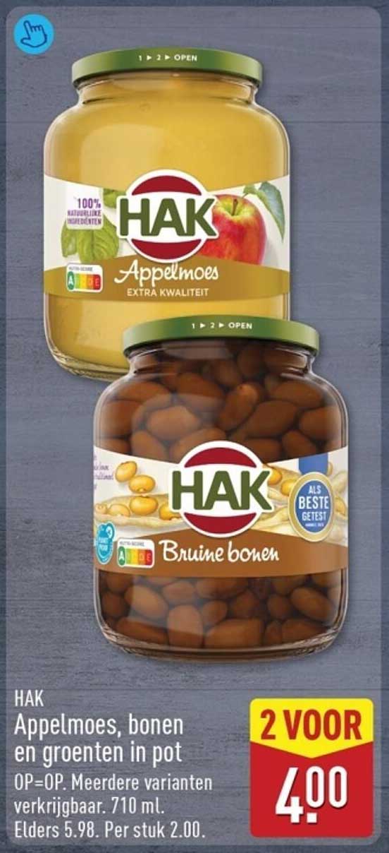 HAK Appelmoes, bonen en groenten in pot