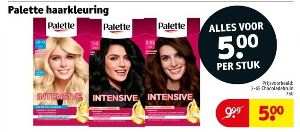 Palette haarkleuring