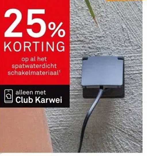 25% KORTING op al het spatwaterdicht schakelmateriaal!