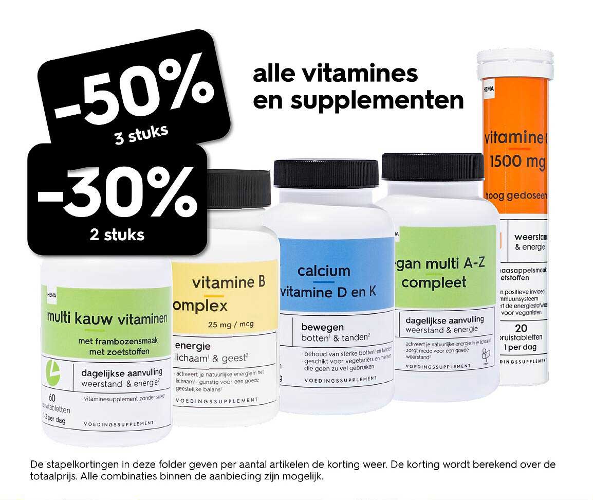 alle vitamines en supplementen