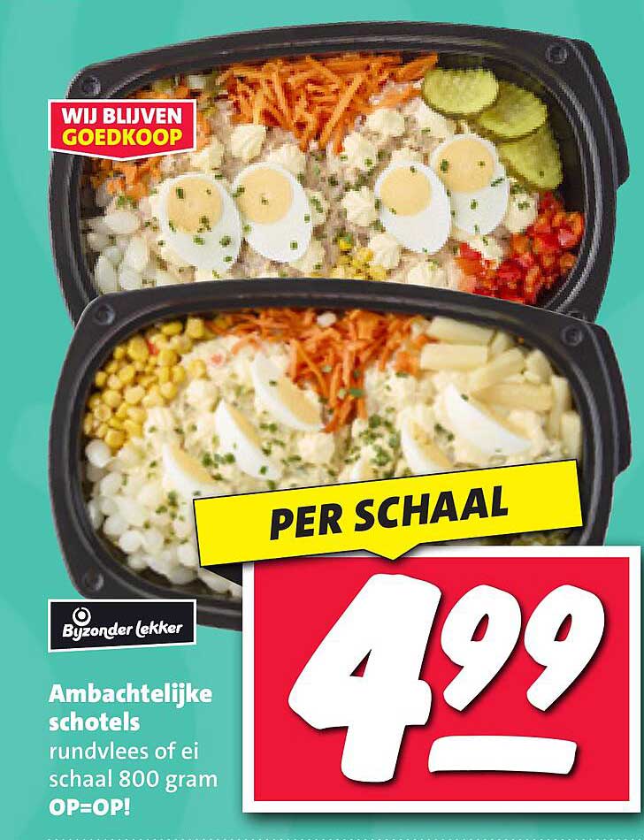 Ambachtelijke schotels rundvlees of ei schaal 800 gram OP=OP!