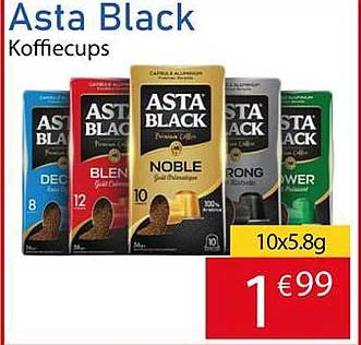 Asta Black Koffiecups