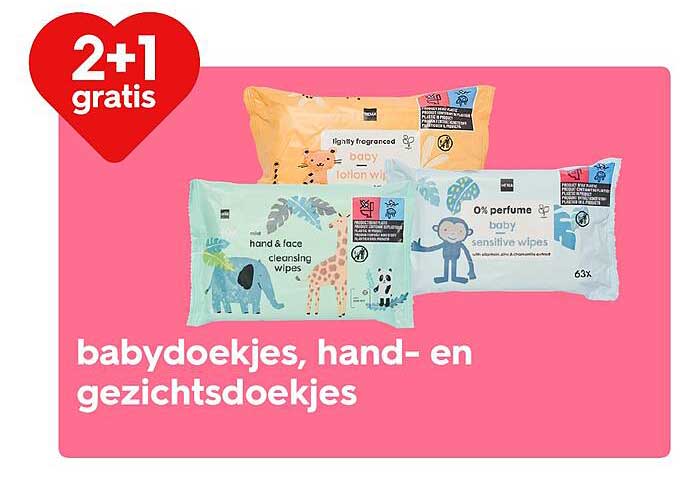 babydoekjes, hand- en gezichtsdoekjes