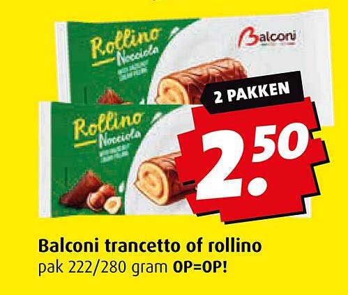 Balconi trancetto of rollino pak 222/280 gram