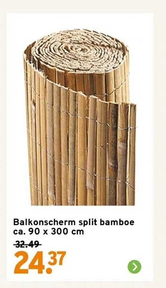 Balkonscherm split bamboe ca. 90 x 300 cm