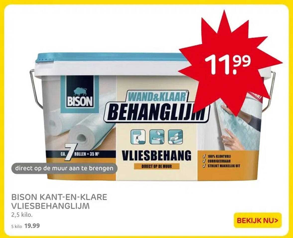 BISON KANT-EN-KLAARE VLIJ BEHANGLIJM
