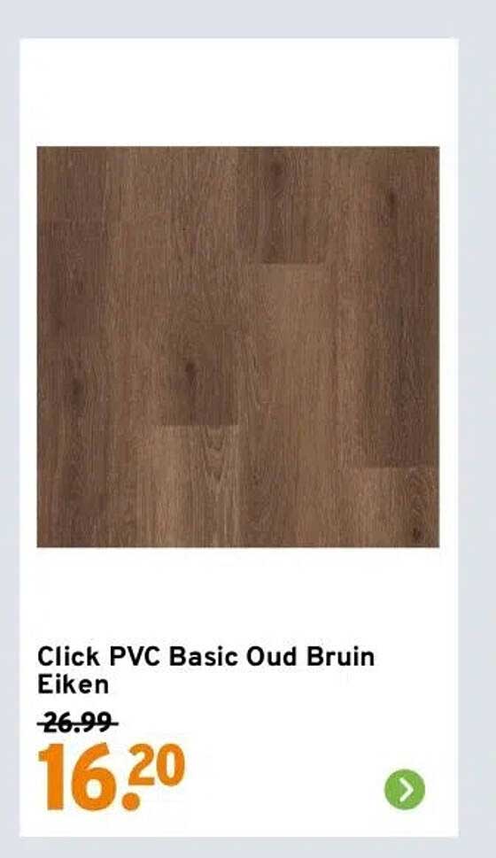 Click PVC Basic Oud Bruin Eiken