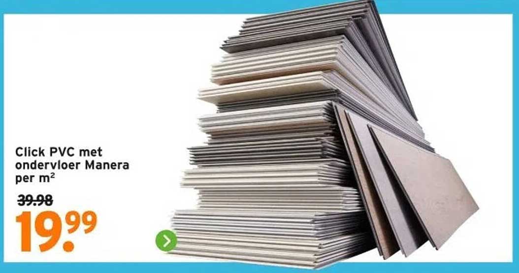 Click PVC met ondervloer Manera per m²