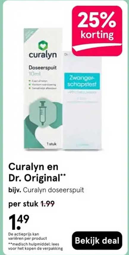 Curalyn en Dr. Original** bijv. Curalyn doseerspuit