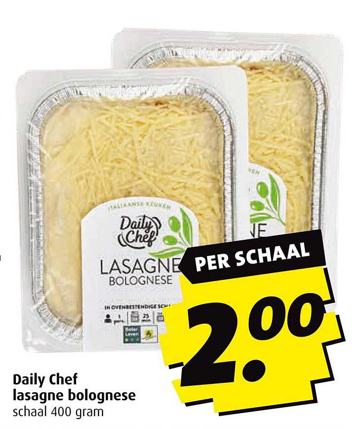 Daily Chef lasagne bolognese schaal 400 gram