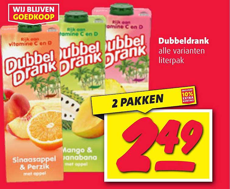 Dubbeldrank alle varianten literpak