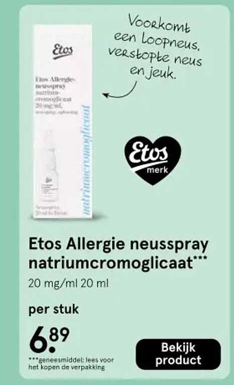 Etos Allergie neusspray natriumcromoglicaat*** 20 mg/ml 20 ml