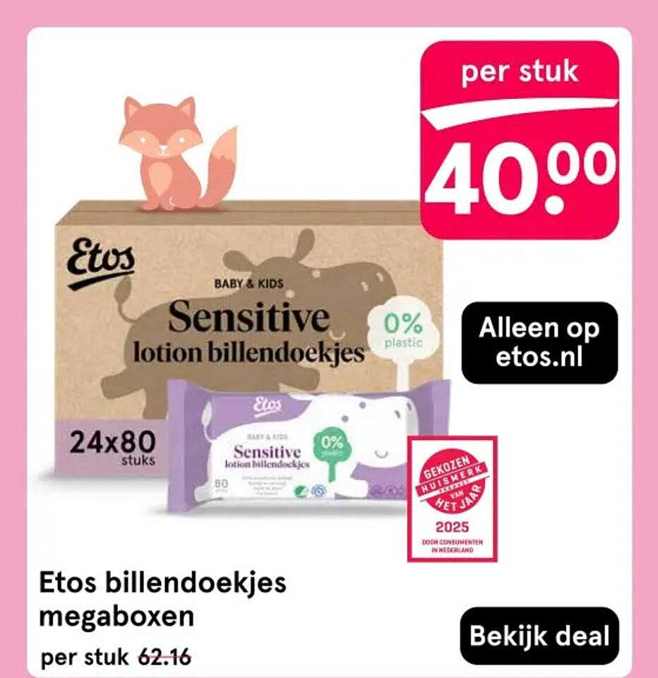 Etos billendoekjes megaboxen