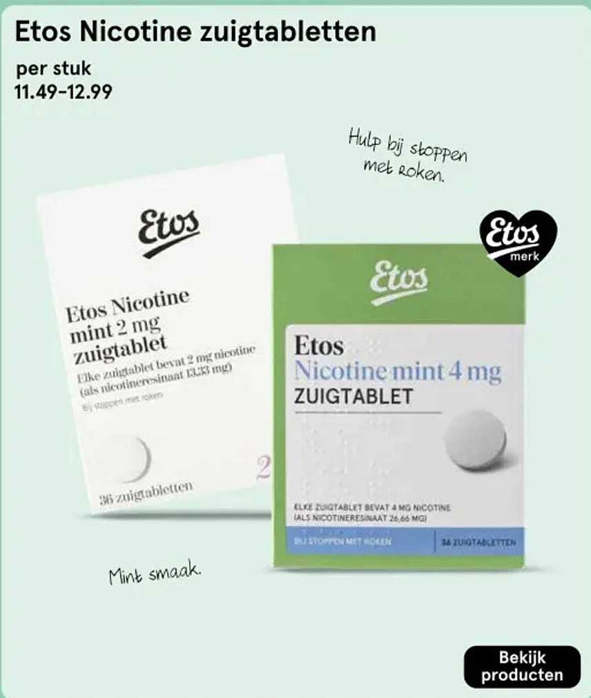 Etos Nicotine zuigtabletten