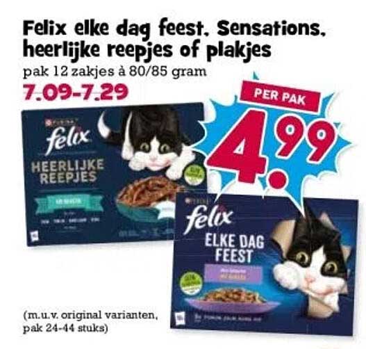 Felix elke dag feest, Sensations, heerlijke reepjes of plakjes