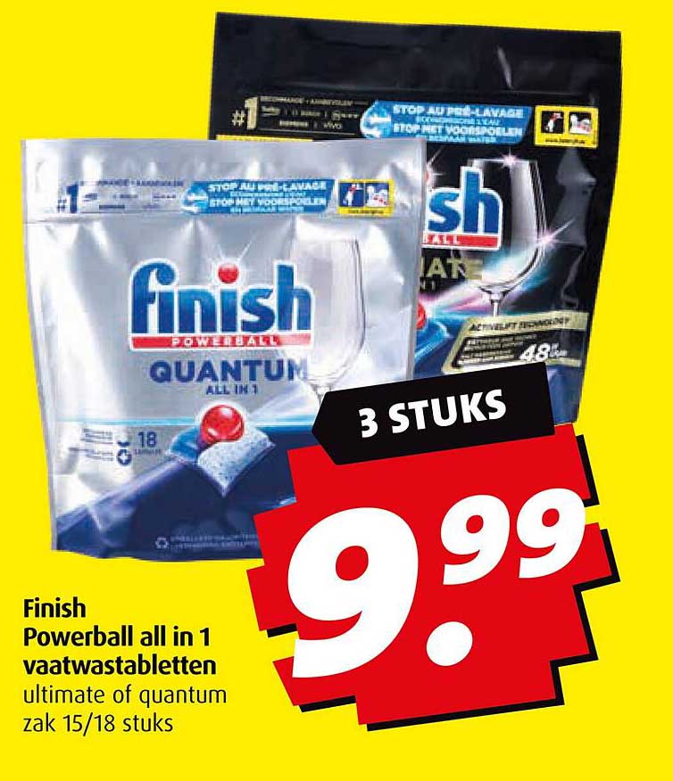 Finish Powerball all in 1 vaatwastabletten