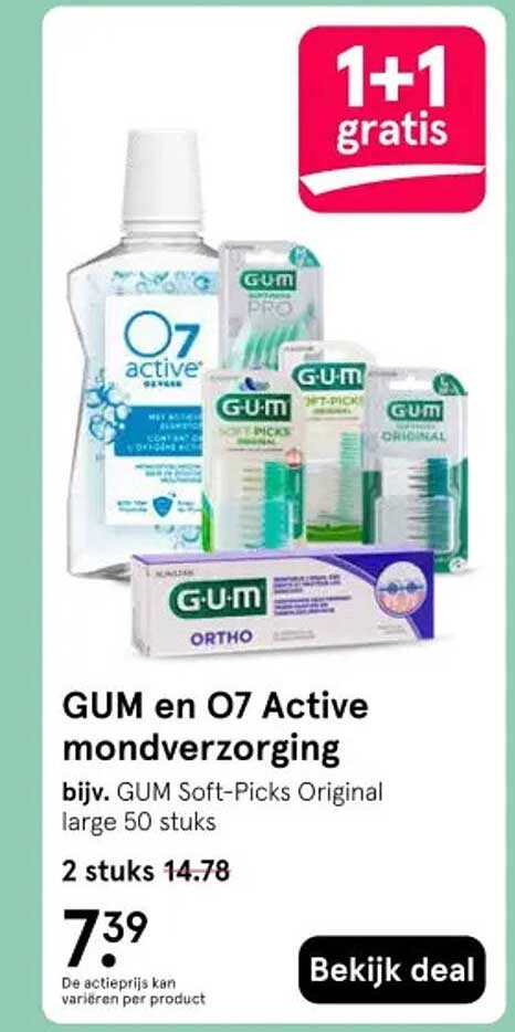 GUM en O7 Active mondverzorging bijv. GUM Soft-Picks Original large 50 stuks