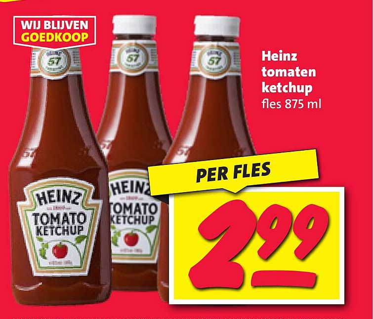 Heinz tomaten ketchup fles 875 ml