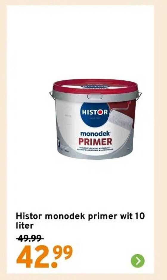 Histor monodek primer wit 10 liter