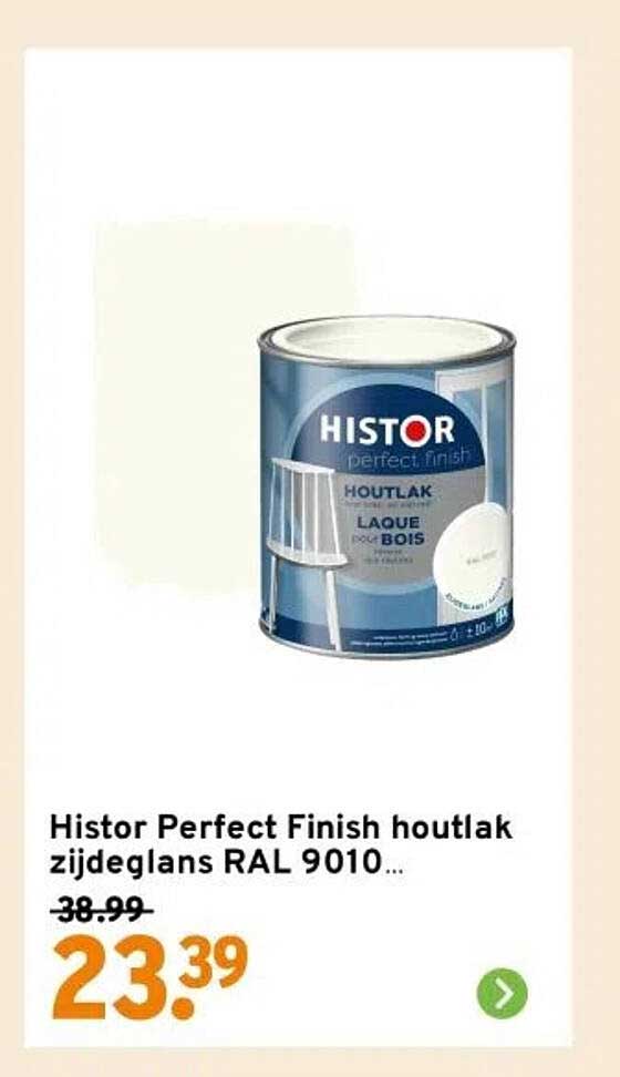 Histor Perfect Finish houtlak zijdeglans RAL 9010