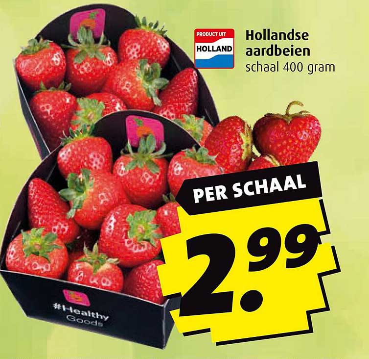 Hollandse aardbeien schaal 400 gram