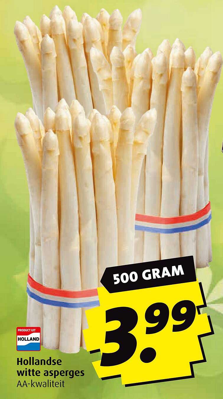 Hollandse witte asperges AA-kwaliteit