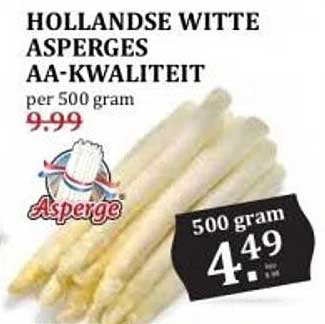 HOLLANDSE WITTE ASPERGES AA-KWALITEIT
