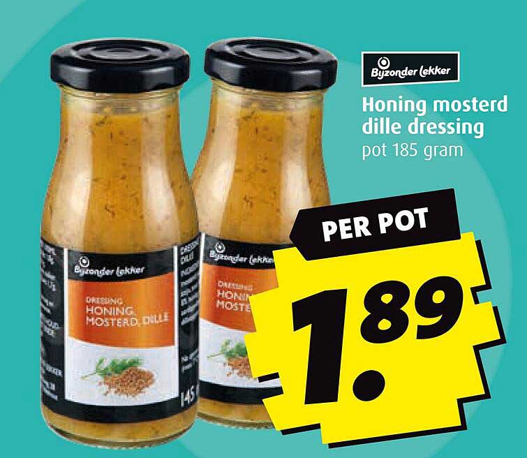 Honing mosterd dille dressing pot 185 gram