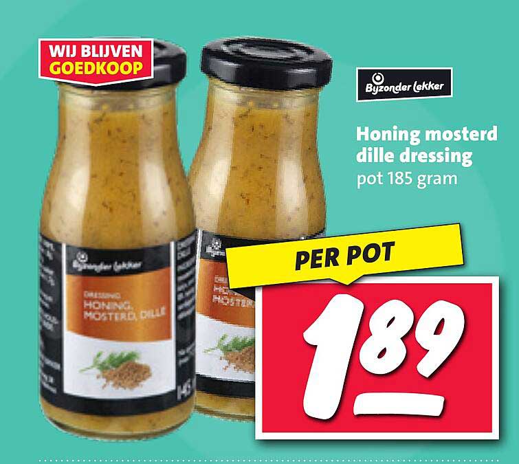 Honing mosterd dille dressing pot 185 gram