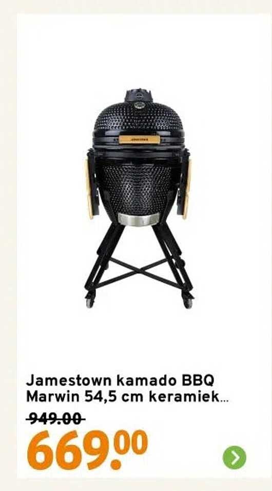 Jamestown kamado BBQ Marwin 54,5 cm keramiek