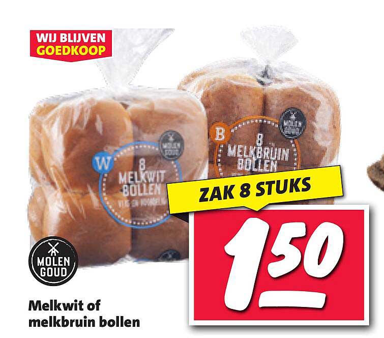 Melkwit of melkbrown bollen