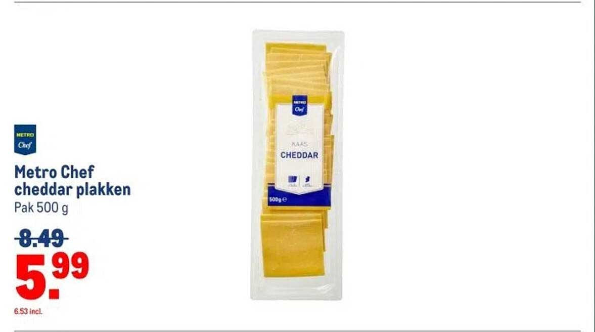 Metro Chef cheddar plakken