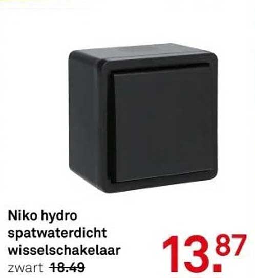 Niko hydro spatwaterdicht wisselschakelaar
