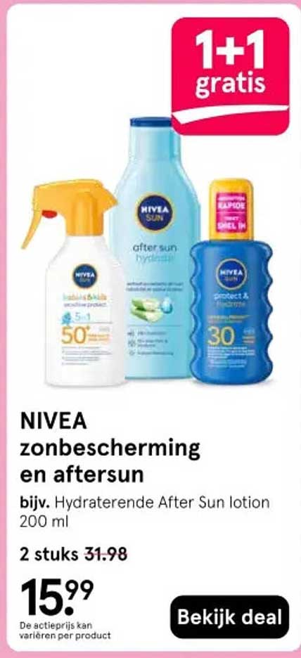 NIVEA zonbescherming en aftersun bijv. Hydraterende After Sun lotion 200 ml