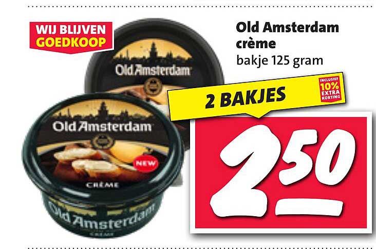 Old Amsterdam crème bakje 125 gram