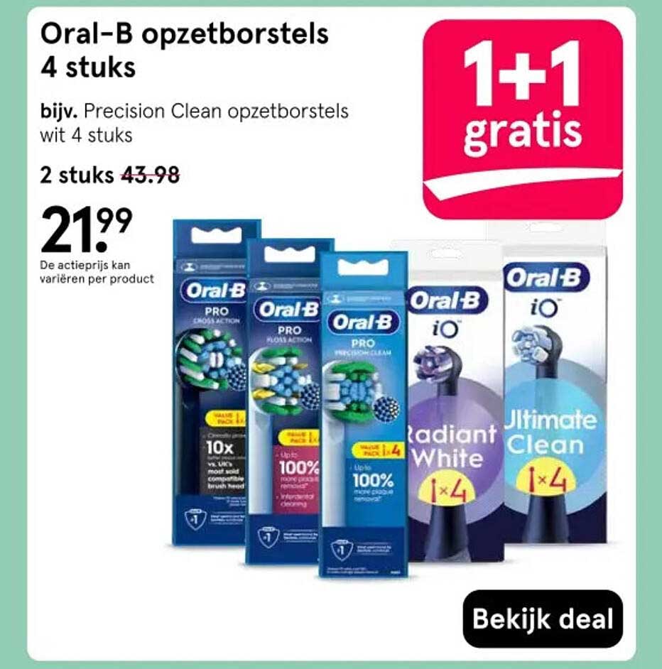 Oral-B opzetborstels 4 stuks