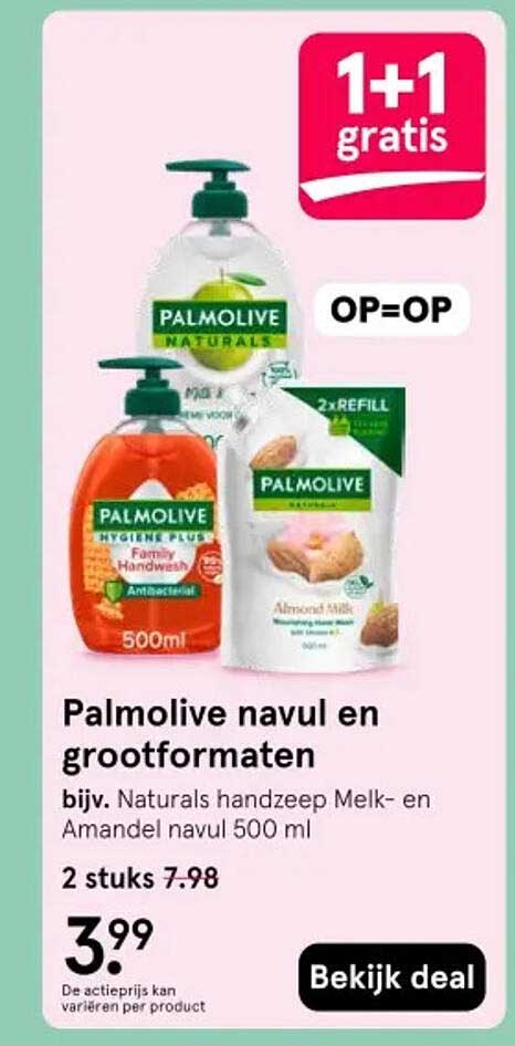 Palmolive navul en grootformaten