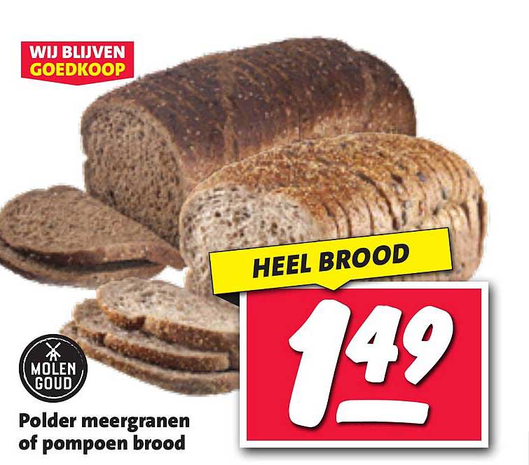 Polder meergranen of pompoen brood