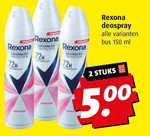 Rexona deospray alle varianten bus 150 ml