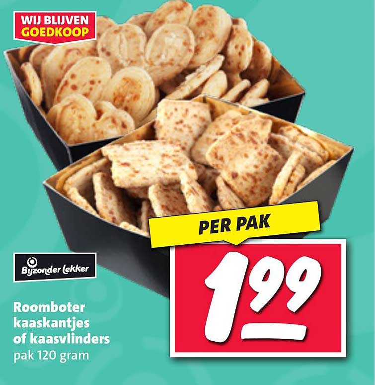 Roomboter kaasstanjtes of kaasvlinders pak 120 gram