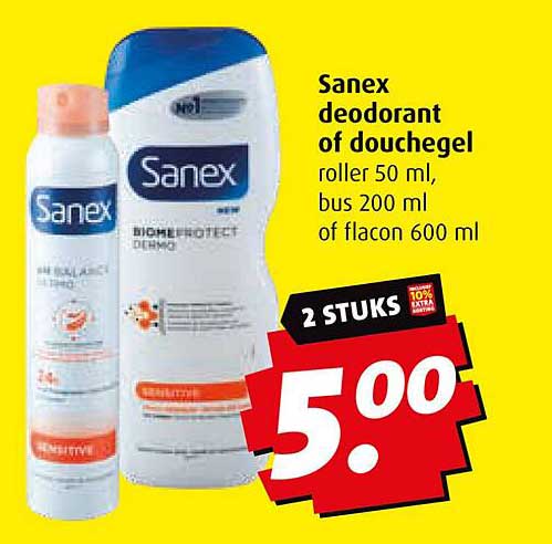 Sanex deodorant of douchegel