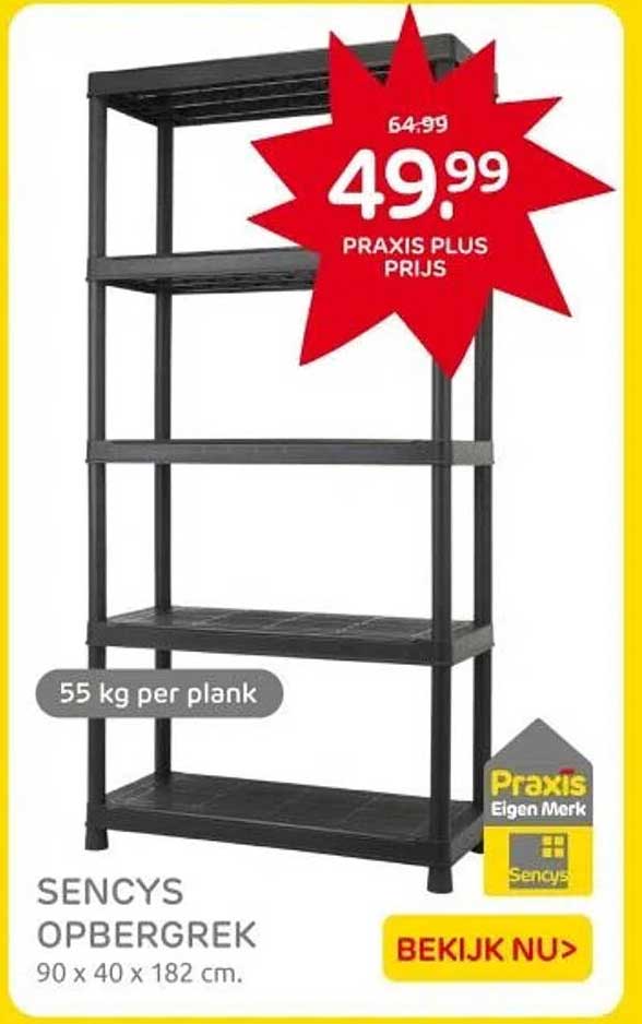 SENCYS OPBERGREK 90 x 40 x 182 cm.