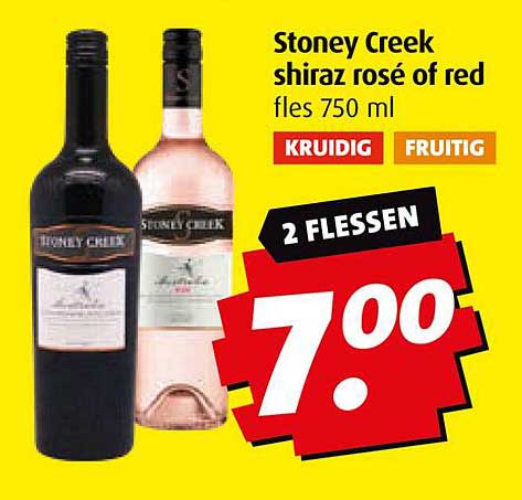Stoney Creek shiraz rosé of red fles 750 ml