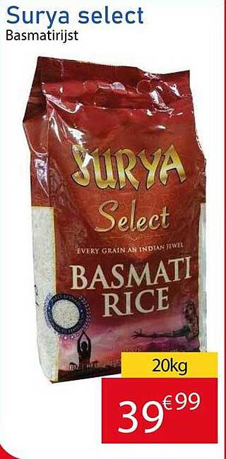 Surya Select Basmati-Rijst 20kg