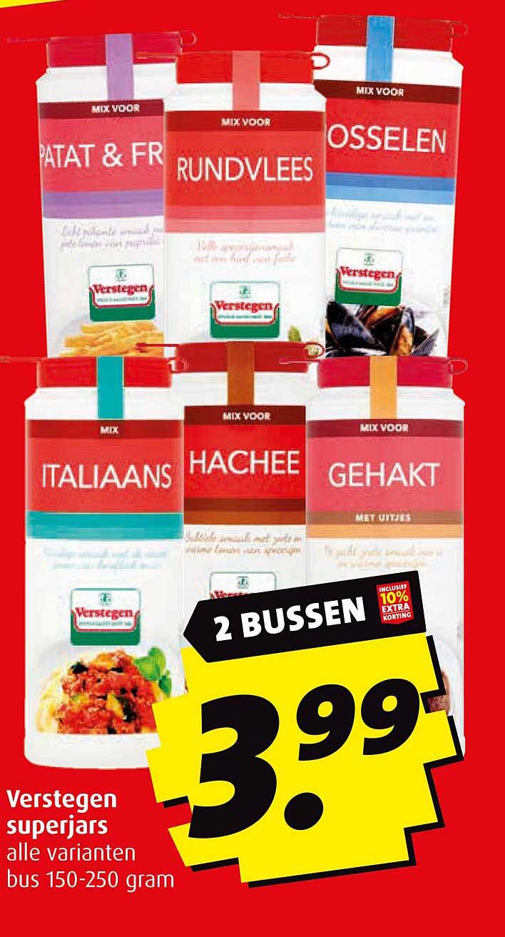 Verstegen superjars alle varianten bus 150-250 gram